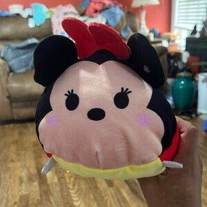 Disney Tsum Tsum Minnie Mouse Plush 8.5" Stuffed Toy Red Bow Polka Dots Soft